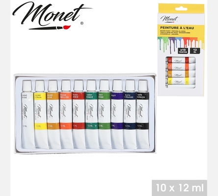 'ARTISTE' PEINTURE A L'EAU X10 TUBES 12ML