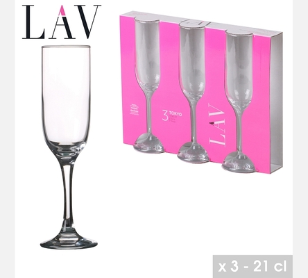 LAV 'TOKYO' FLUTE A CHAMPAGNE X3 21CL