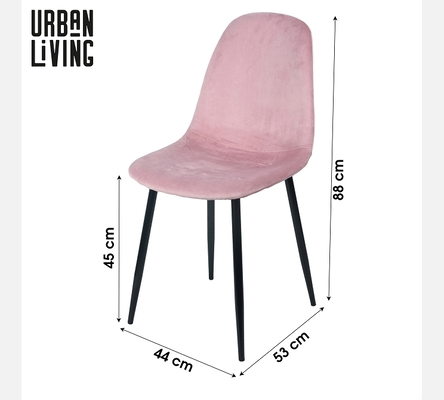 Lot de 2 chaises Inoui en velours rose