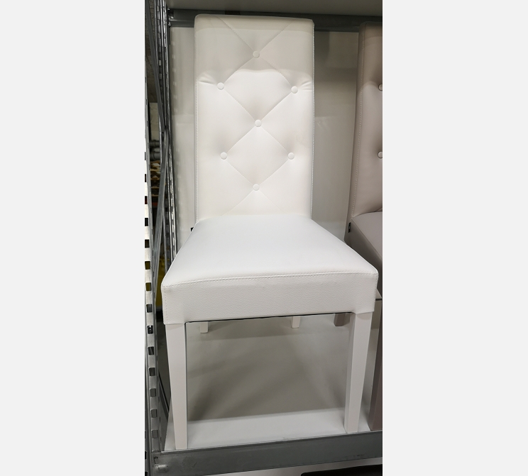 NBL Lot de 2 chaises Nat en PU blanc.