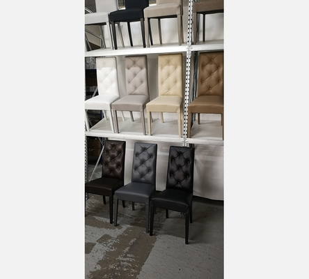 NGF Lot de 2 chaises Nat en PU gris foncé. FDL