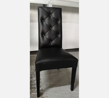 NN Lot de 2 chaises Nat en PU noir.