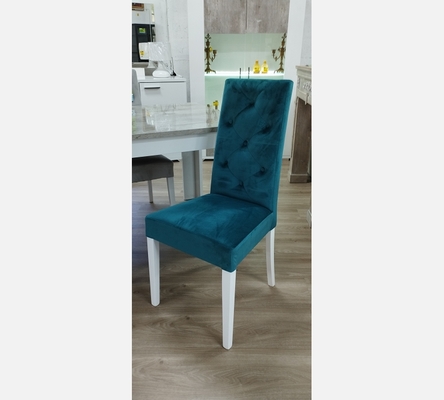 NVB Lot de 2 chaises Nat en velour bleu canard. Bluv85