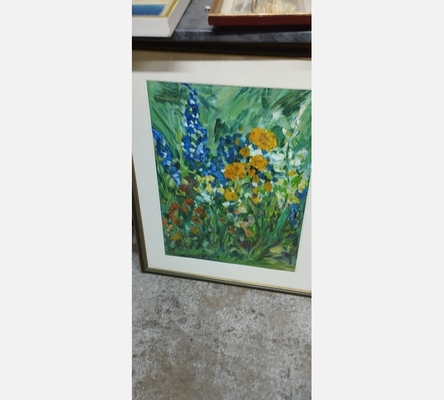 Tableau peinture bouquet de fleurs